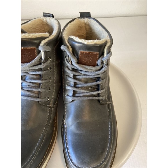 GLOBALWIN Mens Classic Lace Up Winter Water Resistant Chukka Boots Gray Size 12 main image 9